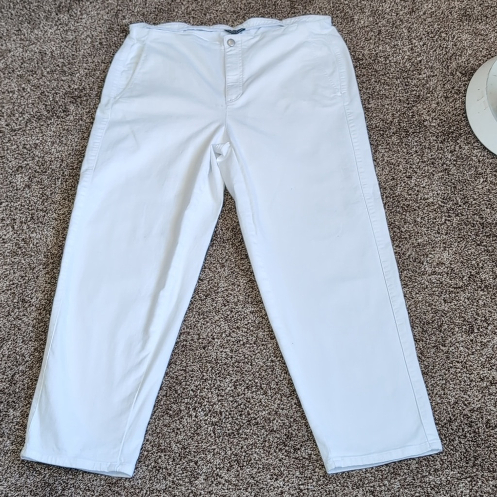 Eileen Fisher Organic Cotton Stretchy Jeans High Rise Tapered size Large